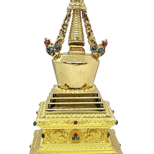 Stupa – Buddhist Statue with Stone Setting