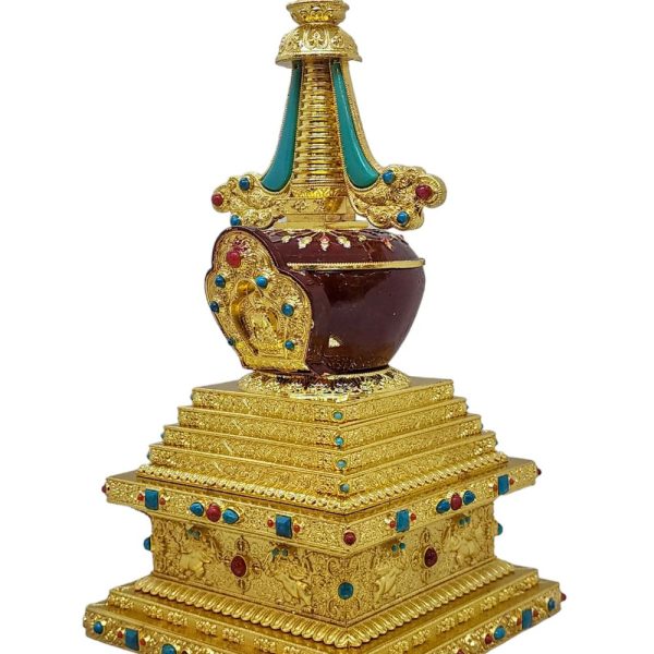 Metal Stupa – Sacred Monument Representing Enlightenment