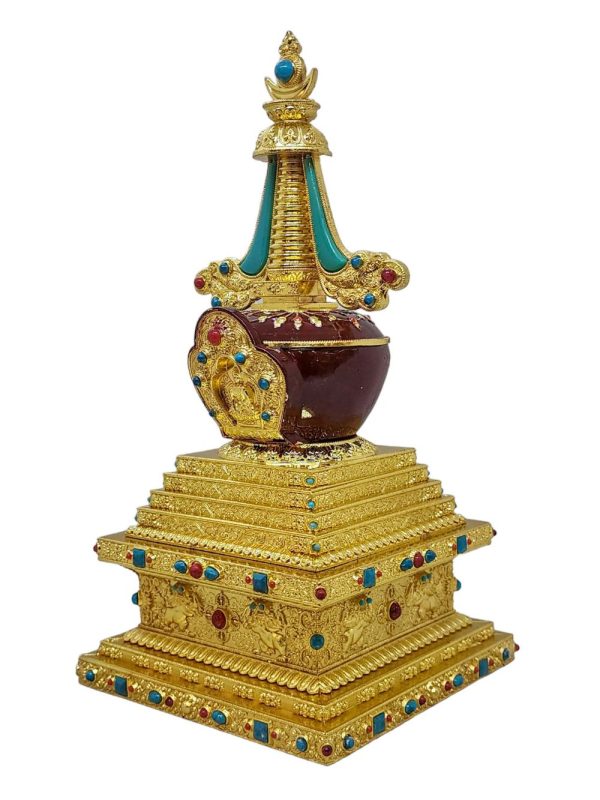 Metal Stupa – Sacred Monument Representing Enlightenment