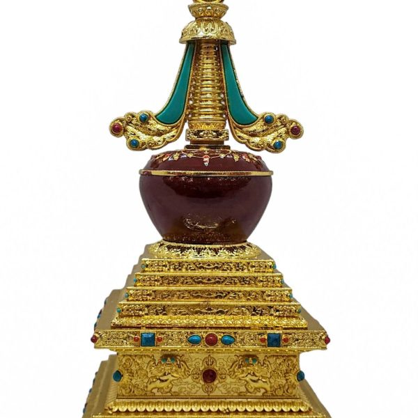 Metal Stupa – Sacred Monument Representing Enlightenment