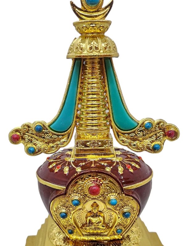 Metal Stupa – Sacred Monument Representing Enlightenment