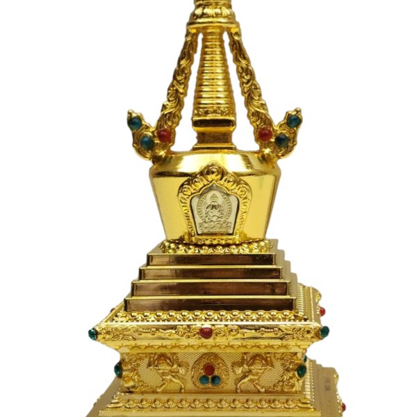 Metal Stupa – Sacred Monument Representing Enlightenment