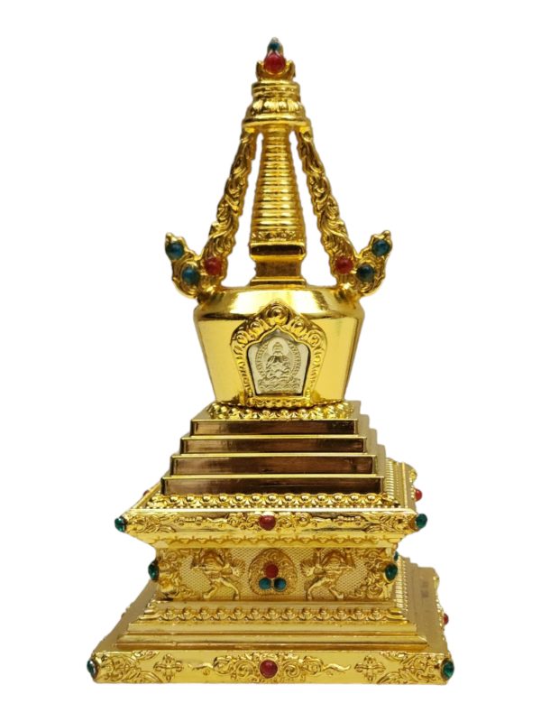 Metal Stupa – Sacred Monument Representing Enlightenment