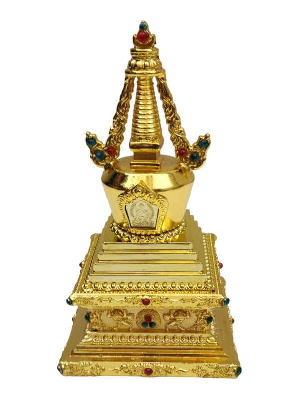Metal Stupa – Sacred Monument Representing Enlightenment