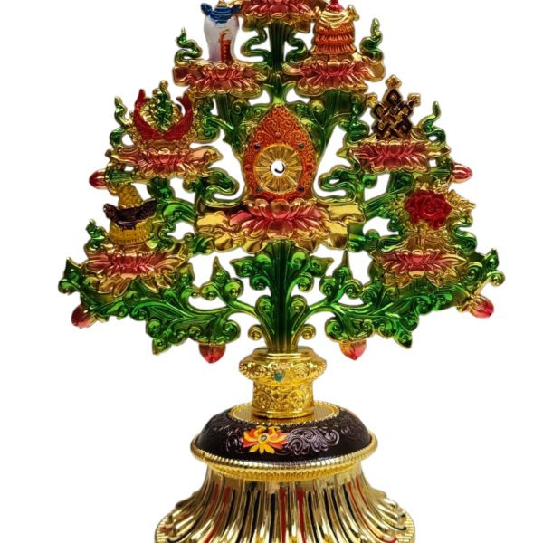 Metal Ashtamangala Tree – Handmade Ritual Sculpture