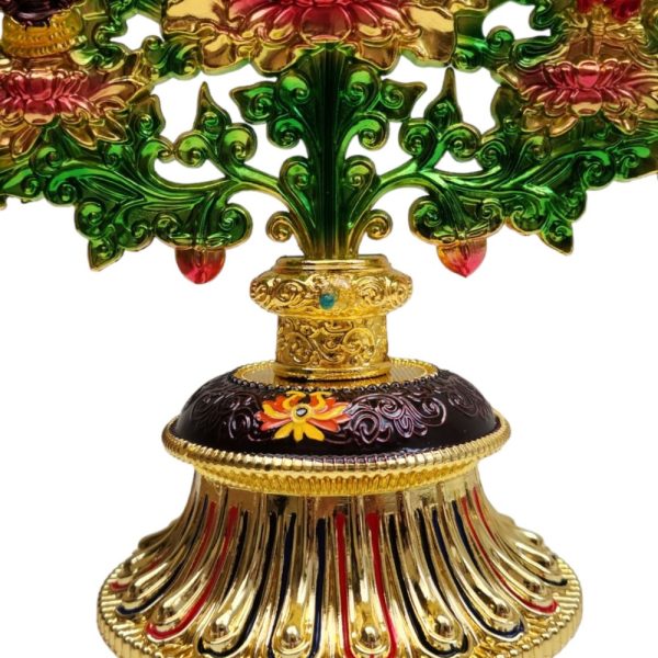 Metal Ashtamangala Tree – Handmade Ritual Sculpture