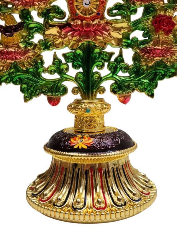 Metal Ashtamangala Tree – Handmade Ritual Sculpture