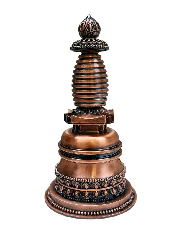 Metal Stupa – Sacred Monument Representing Enlightenment