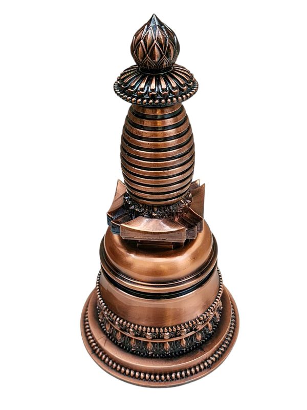 Metal Stupa – Sacred Monument Representing Enlightenment