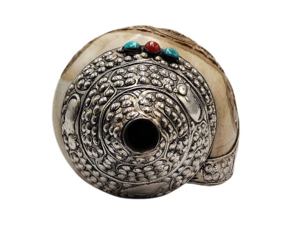 Conch Shell – Silver and Stone Setting